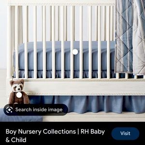Restoration hardware linen crib skirt